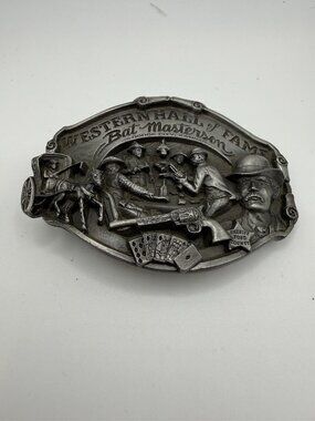 Limited Edition 1988 Western Hall of Fame Bat Masterson Siskiyou Belt Buckle